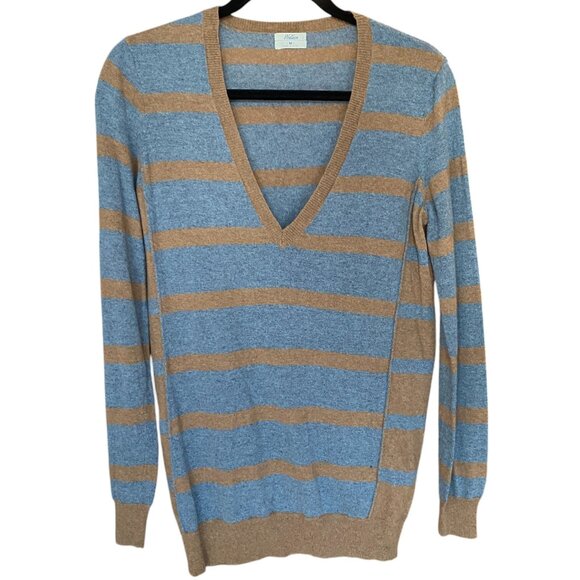 Wallace J Crew Striped Cashmere Wool Sweater Old Money Academia Preppy-M - Picture 2 of 15